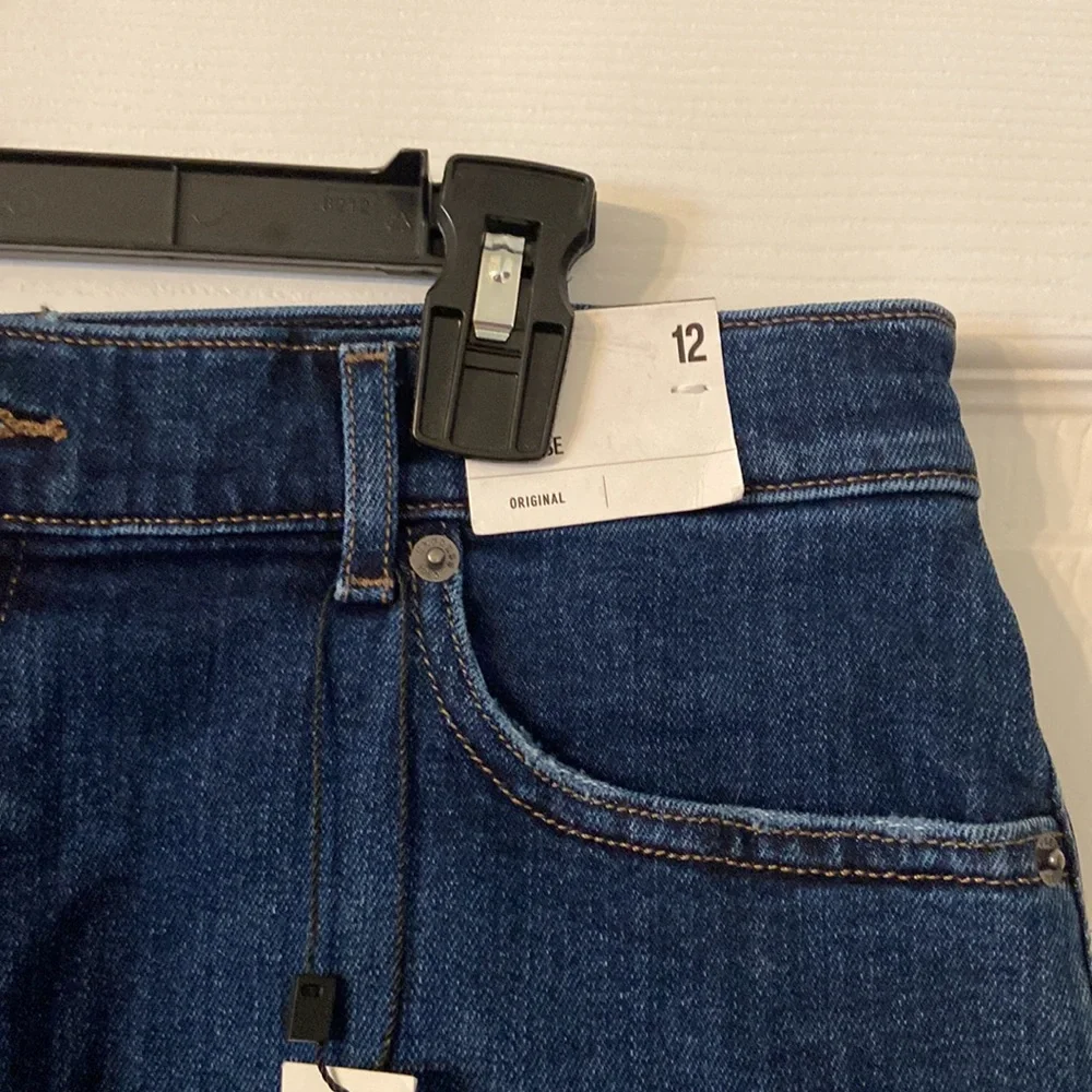 EXPRESS MIDI High Rise Jeans shorts size 12 brand new with tags - Picture 2 of 12